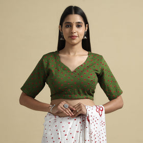 Buy Bandhani Tie-Dye Cotton Stitched Blouse Online at iTokri.com