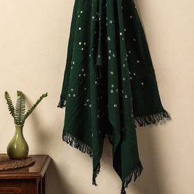 Green - Bandhani Tie-Dye Handloom Cotton Towel