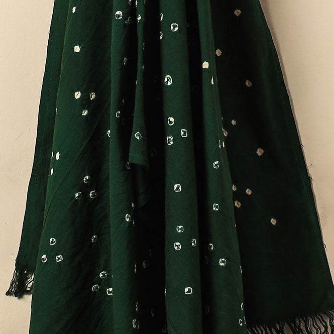 Green - Bandhani Tie-Dye Handloom Cotton Towel