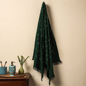 Green - Bandhani Tie-Dye Handloom Cotton Towel
