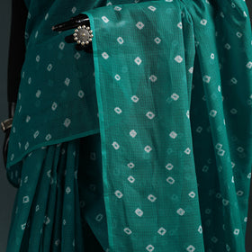 Bandhani tie-dye kota doria cotton saree 04 - handcrafted