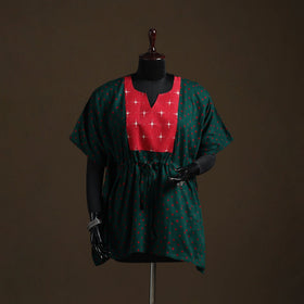 Bandhani tie-dye patchwork cotton kaftan (short) 23