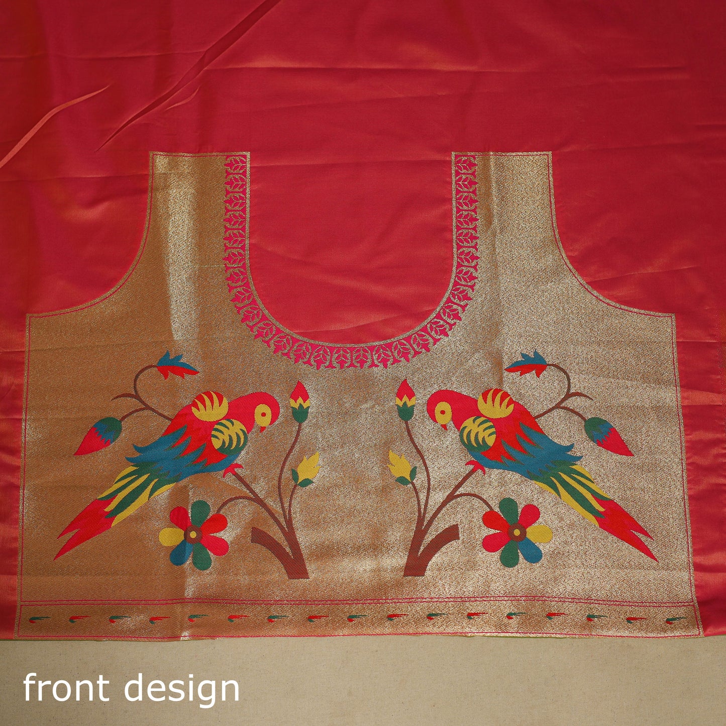 Green - bangalore silk paithani saree 03 - handcrafted