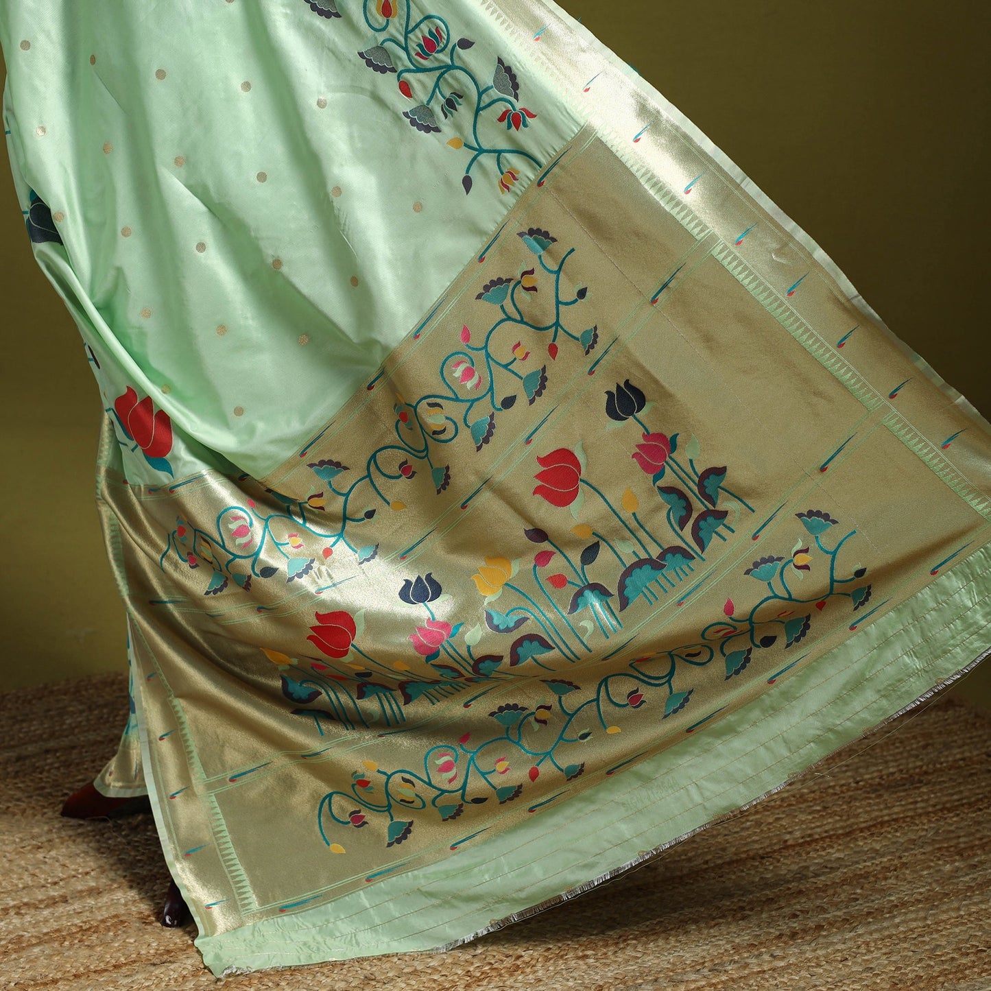 Bangalore silk paithani saree 06 - handcrafted