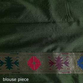 Green - bangalore silk paithani saree 15 - handcrafted