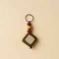 Green Banjara Embroidery Handmade Keychain 