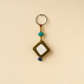 Green Banjara Embroidery Handmade Keychain 