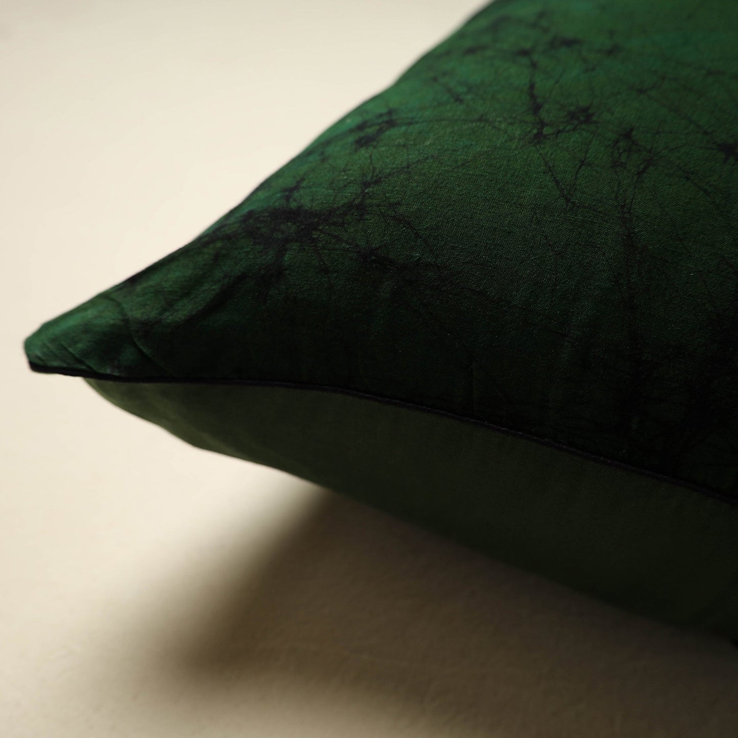 Green Batik Print Cotton Cushion Cover