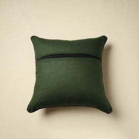 Green Batik Print Cotton Cushion Cover