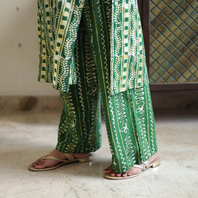 Buy Green Batik Print Kurti Set – Cotton Suit