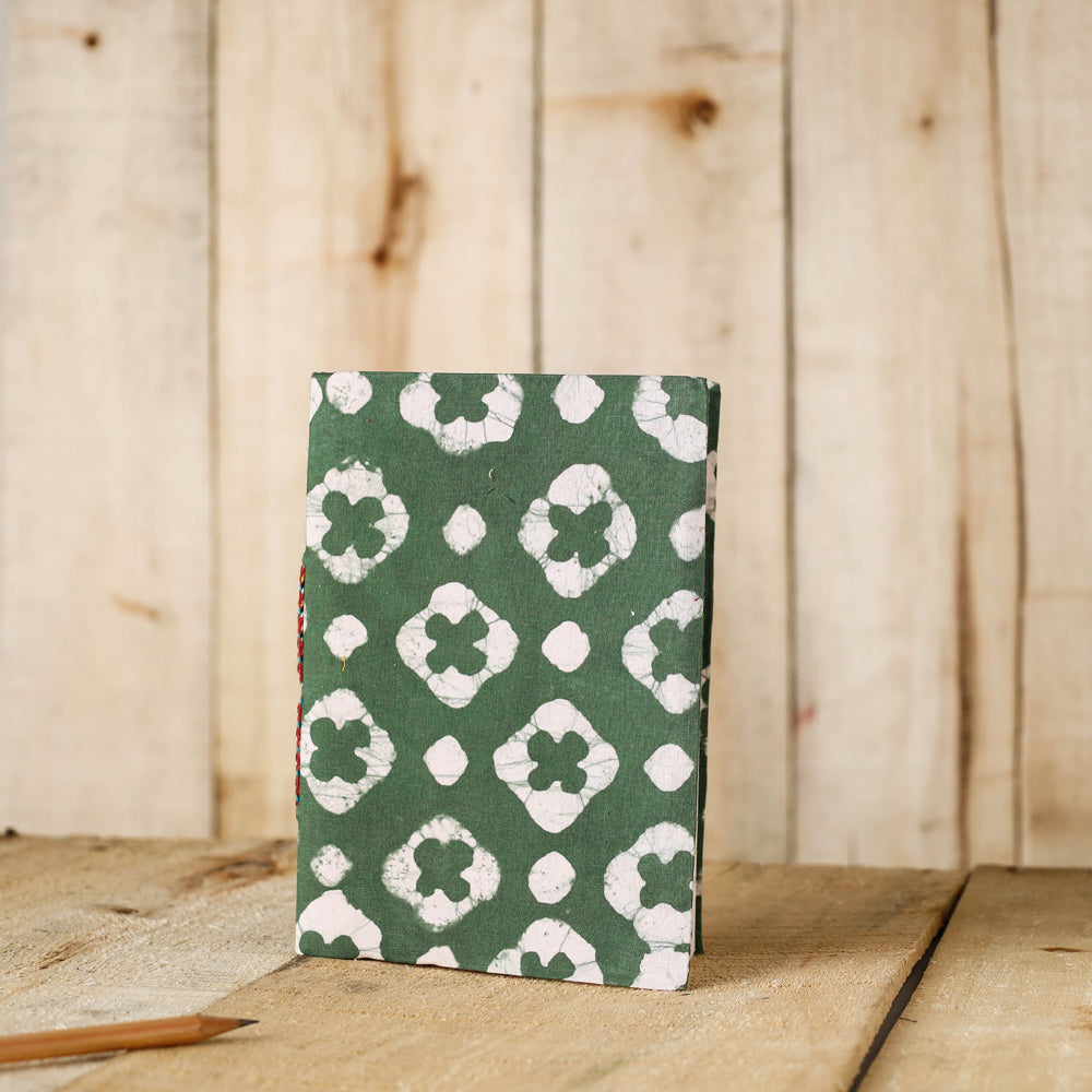 Buy Batik Fabric Cover Handmade Paper Notebook Online in India l iTokri.com