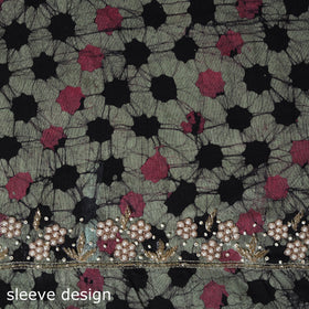 Batik Print Hand Embroidery Cotton Blouse Piece