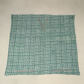 Green Batik Print Hand Embroidery Cotton Blouse Piece 