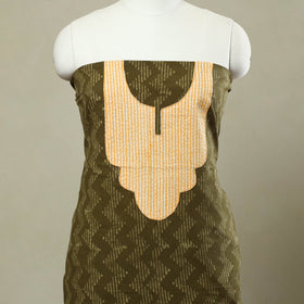 Buy Green Batik Print Patchwork Cotton Kurta Material