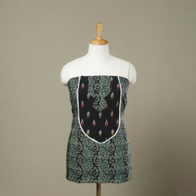 Buy Green Batik Print Patchwork Cotton Kurta Material