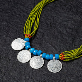  Bead & Coin Work Handmade Baiga Tribal Necklace 