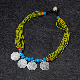  Bead & Coin Work Handmade Baiga Tribal Necklace 