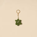 Beaded fabart flower keychain 12 - handcrafted