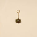 Beaded fabart flower keychain 59 - handcrafted