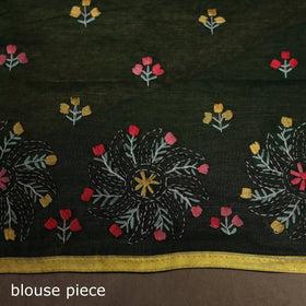 Bengal chanderi silk hand embroidered saree 11 - handcrafted