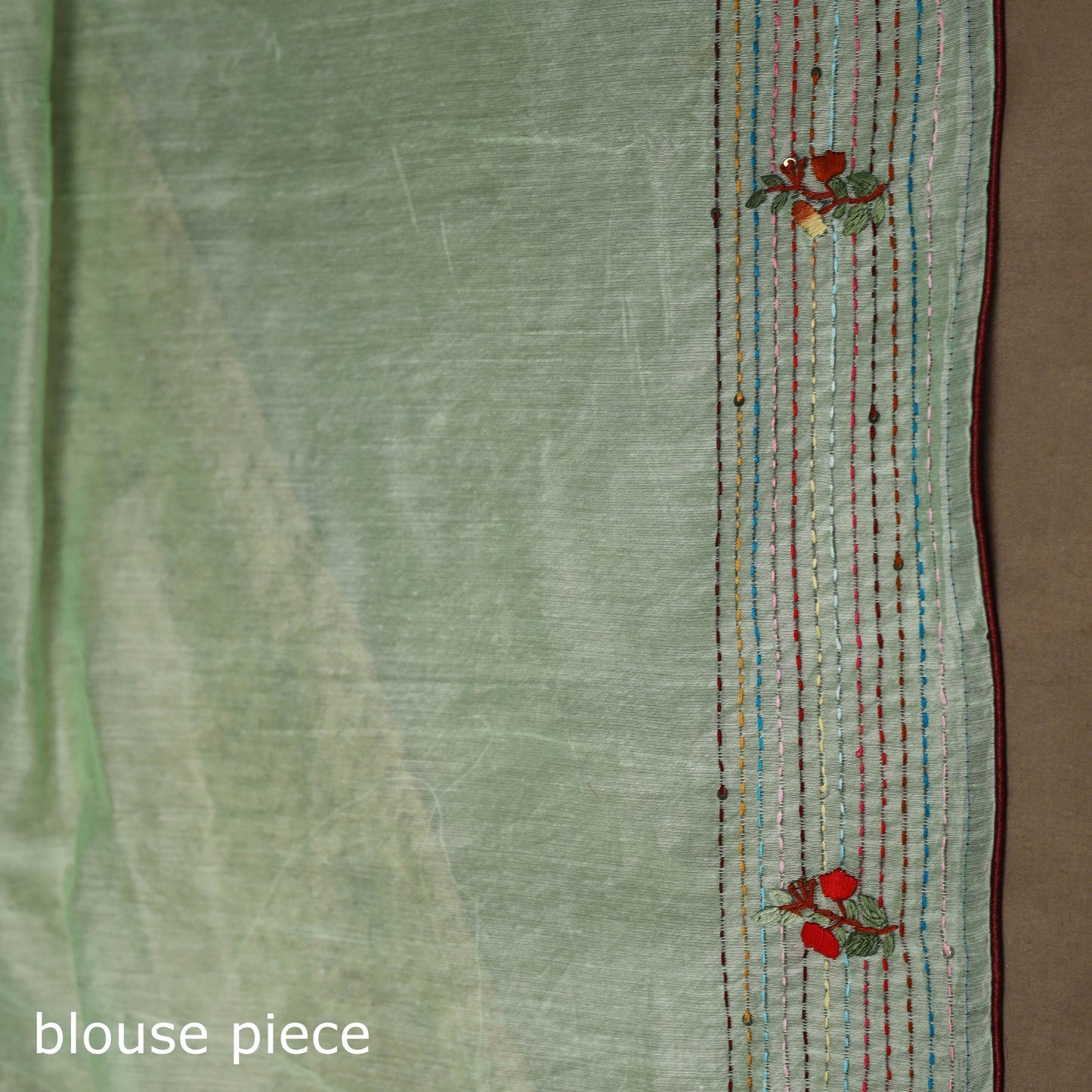 Bengal chanderi silk hand embroidered saree 31 - handcrafted