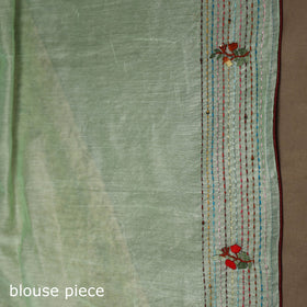 Bengal chanderi silk hand embroidered saree 31 - handcrafted
