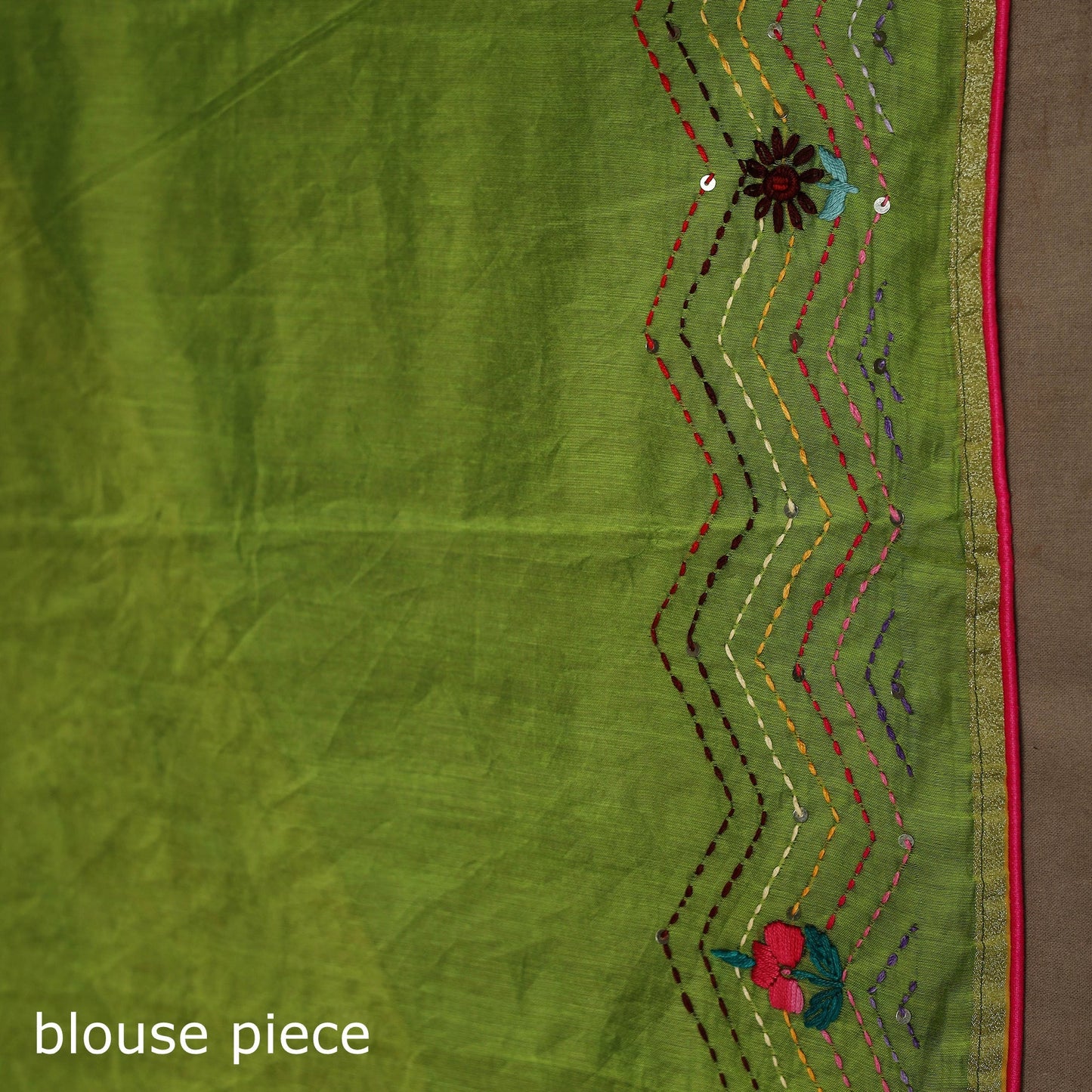 Bengal chanderi silk hand embroidered saree 33 - handcrafted