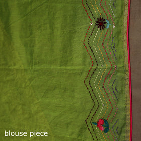 Bengal chanderi silk hand embroidered saree 33 - handcrafted