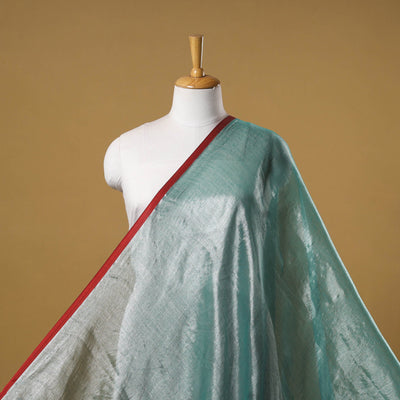 Bengal fine tissue zari plain fabric 15 - handcrafted