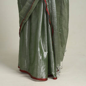 Buy Green Bengal Fine Tissue Zari Saree Online at iTokri.com