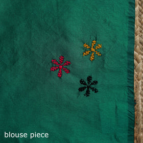 Bengal hand embroidered silk nakshi kantha saree 04