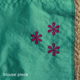 Bengal hand embroidered silk nakshi kantha saree 07