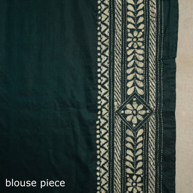 Green - bengal hand embroidery bangalore silk handloom
