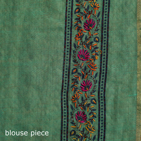 Bengal hand embroidery silk cotton chapa work kantha saree