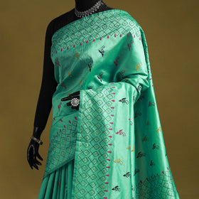 Bengal hand embroidery silk nakshi kantha saree 21