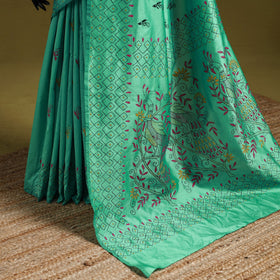 Bengal hand embroidery silk nakshi kantha saree 21