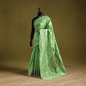 Bengal hand embroidery silk nakshi kantha saree 23