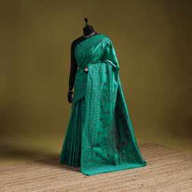 Bengal hand embroidery silk nakshi kantha saree 31