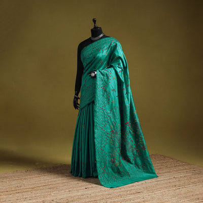 Bengal hand embroidery silk nakshi kantha saree 32