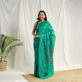  Buy Green Bengal Hand Embroidery Silk Nakshi Kantha Saree