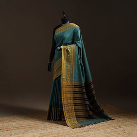 Green - bengal handwoven cotton begumpuri saree 10