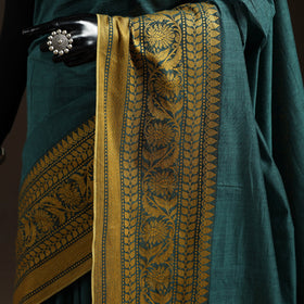 Green - bengal handwoven cotton begumpuri saree 10