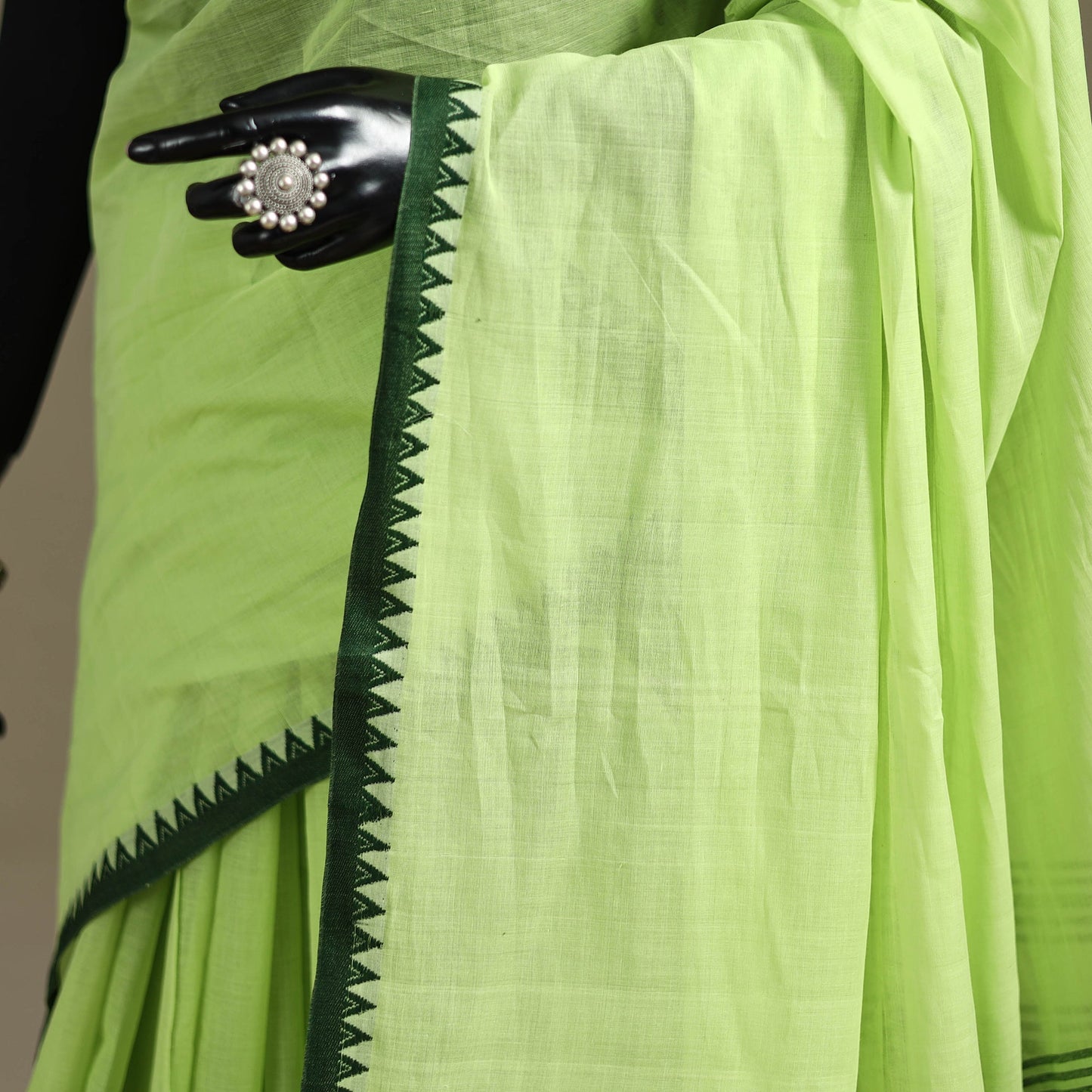 Green - bengal handwoven cotton begumpuri saree 24