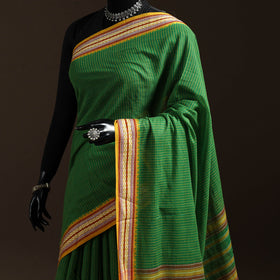 Green - bengal handwoven cotton begumpuri saree 28