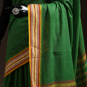 Green - bengal handwoven cotton begumpuri saree 28