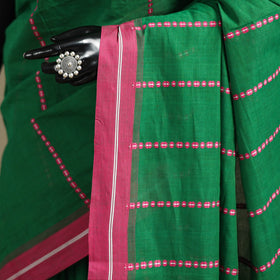 Green - bengal handwoven cotton begumpuri saree 31