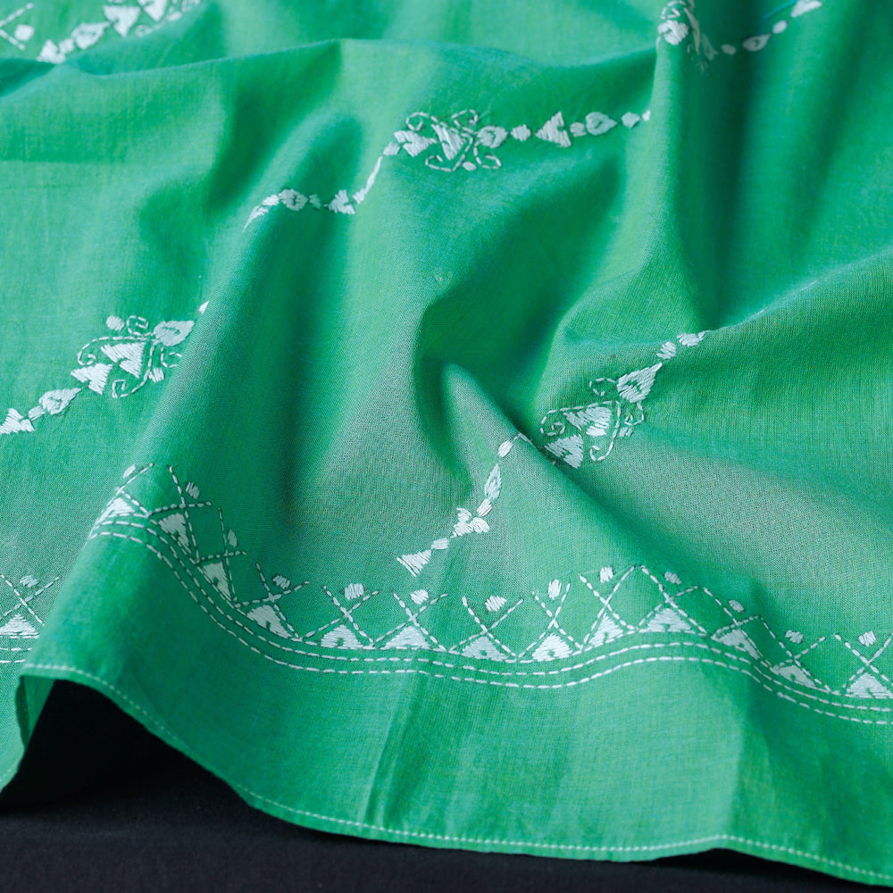 Buy Bengal Kantha Embroidered Cotton Handloom Stole 04 Online at iTokri.com