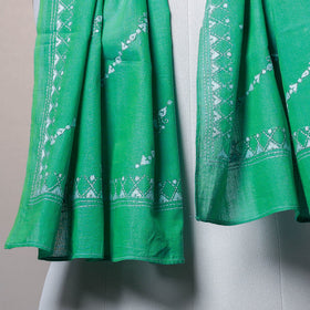 Buy Bengal Kantha Embroidered Cotton Handloom Stole 04 Online at iTokri.com
