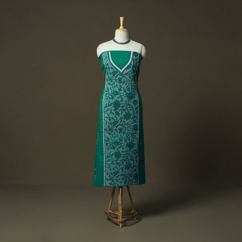 Bengal kantha hand embroidered cotton unstitched kurta