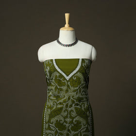 Bengal kantha hand embroidered cotton unstitched kurta